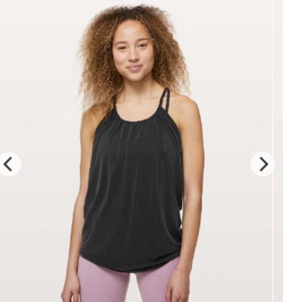lululemon Moments Like These Black Tank Womens W1BJNS